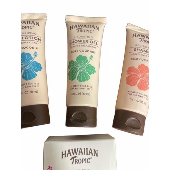 Hawaiian Tropic Silky Body Travel Gift Set of 4 Beauty New - Picture 2 of 4